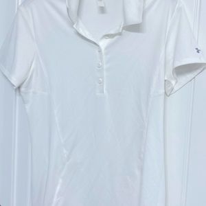 Underarmour white golf shirt M